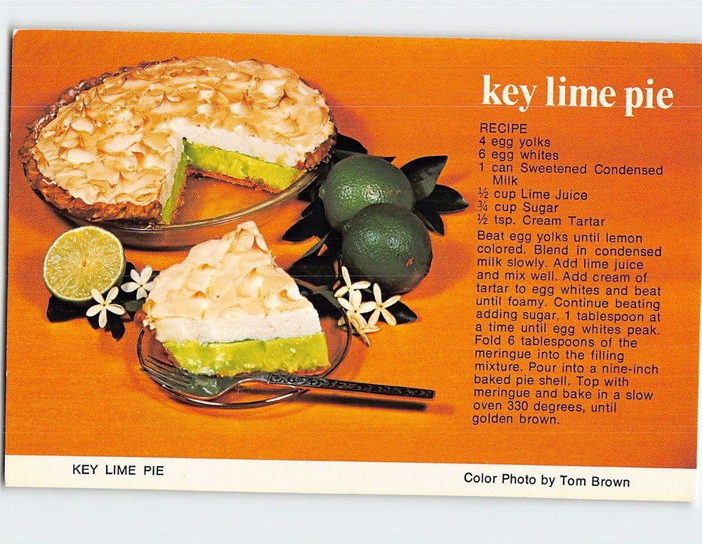 Postcard Key Lime Pie Florida USA
