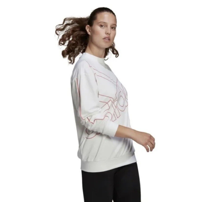 Adidas Womens Essentials Big Logo Pullover Streetwear Hoodie Sweatshirt Large