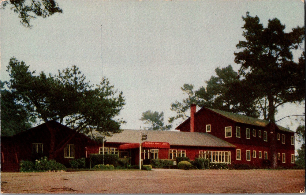 Vtg Postcard Cambria Pines Lodge, Cambria California
