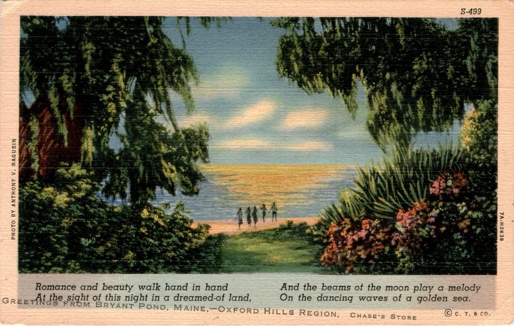 Anthony V. Ragusin, Bryant Pond, Maine, Oxford Hills Region, Chase's Postcard