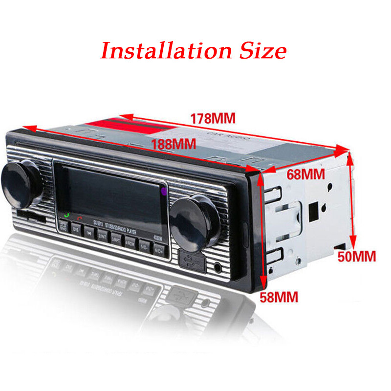 US 4-Channel Digital Auto Bluetooth USB/SD/FM/WMA/MP3/WAV Radio Stereo Player