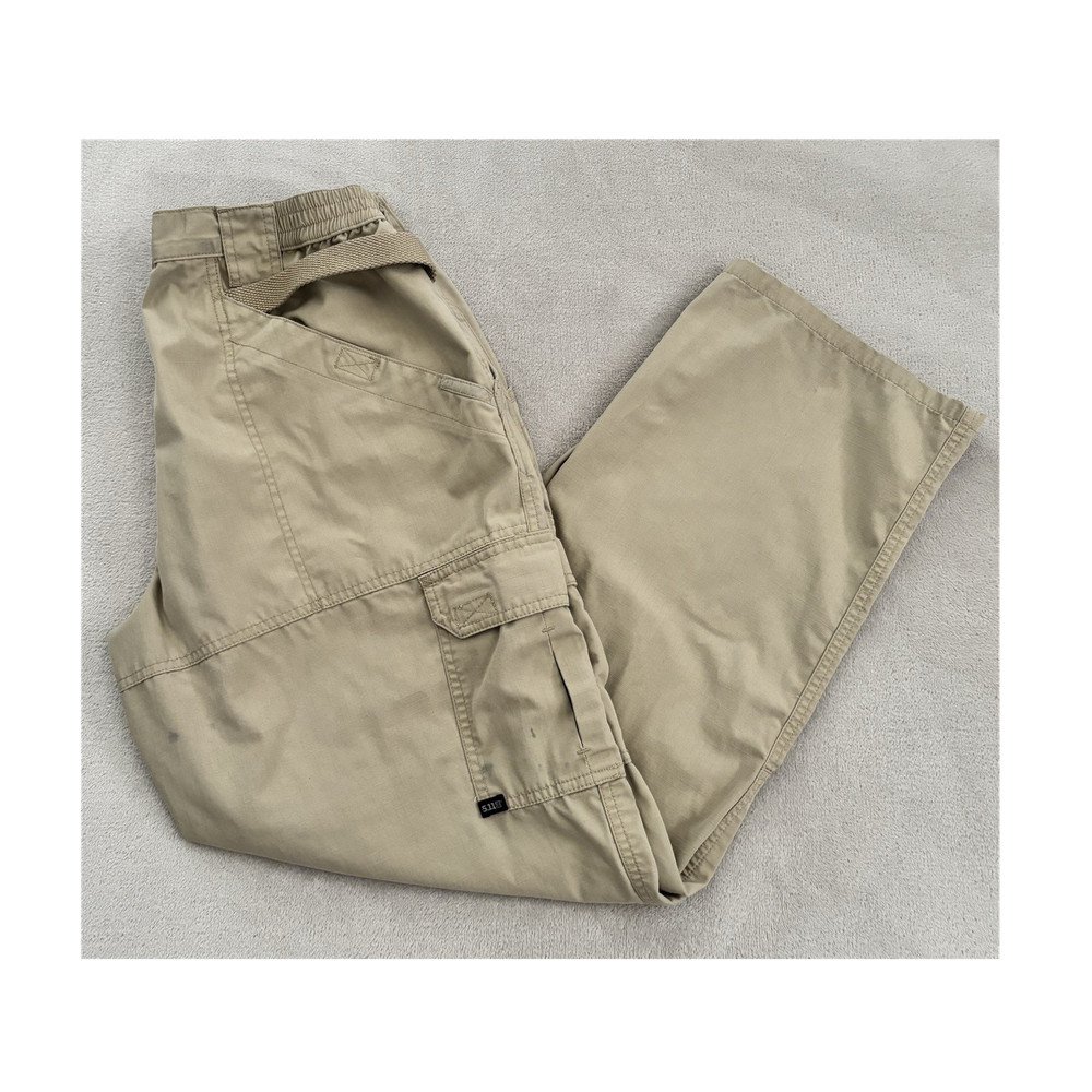 5.11 Tactical Cargo Pants Women’s Size 16 Regular Beige Cotton/Poly Stains