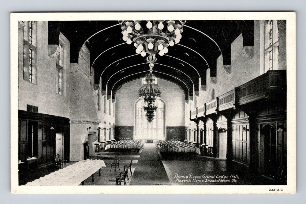 Elizabethtown PA-Pennsylvania, Masonic Home Grand Lodge Hall Vintage Postcard