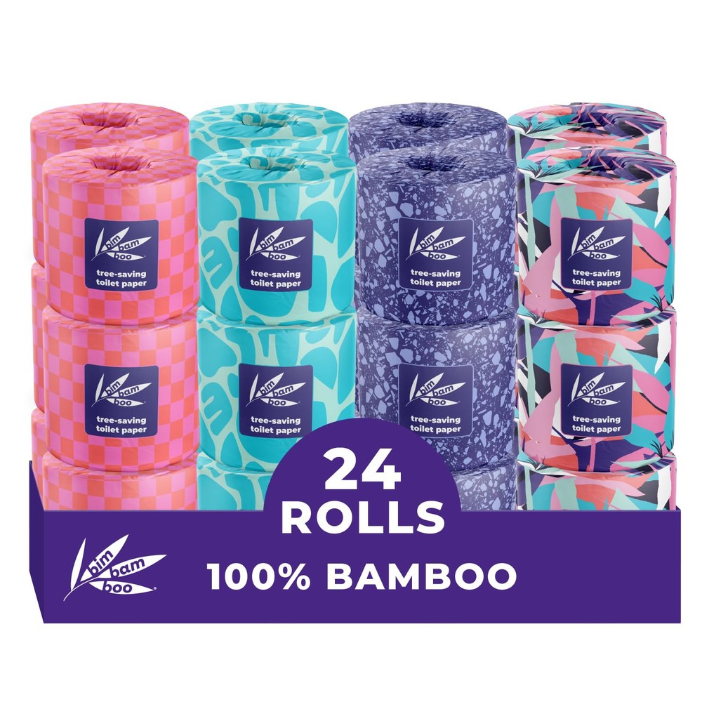 100% Organic Bamboo Toilet Paper Bulk, Ultra Soft & Chemical-Free, Eco-Friendly