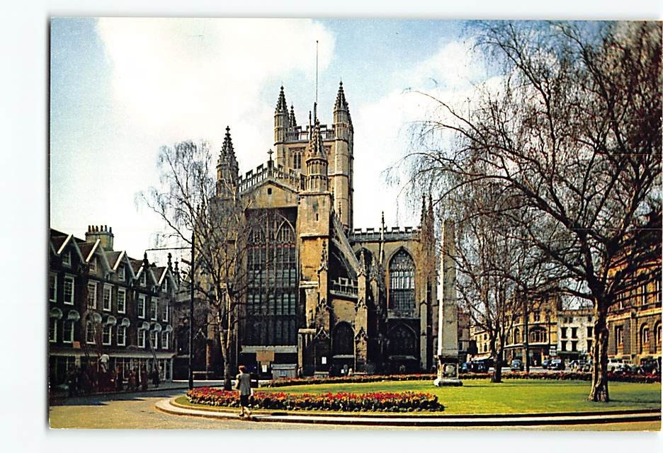 Postcard View from the east The Abbey Bath England