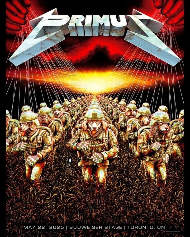 Primus Live at Budweiser Stage Toronto May 22 2025 Concert Poster