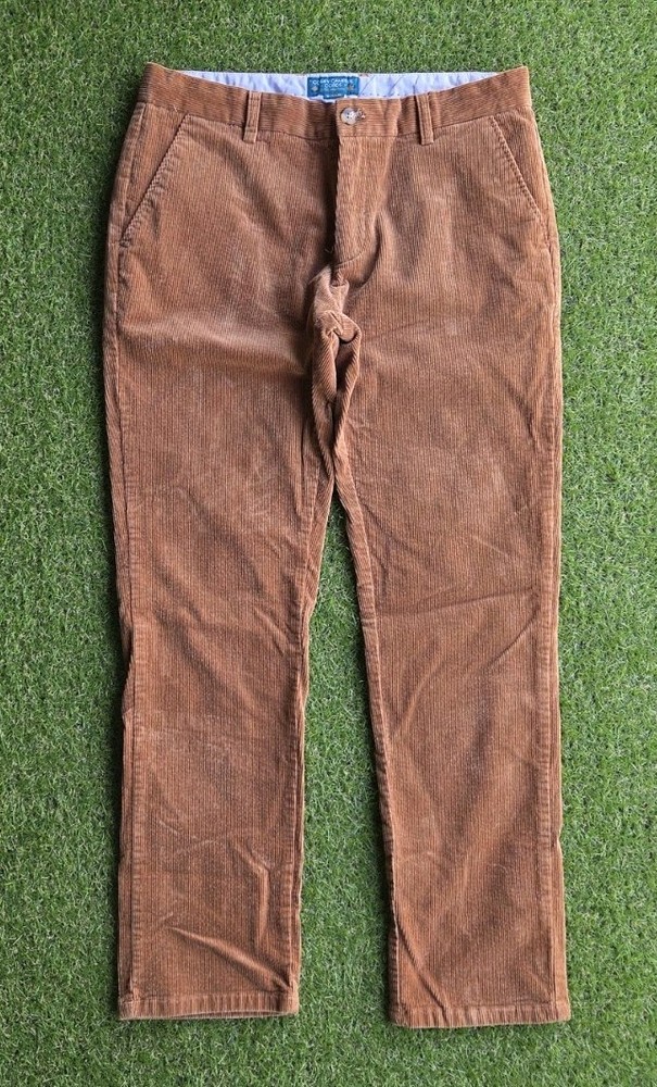 Kiel James Patrick Comfy Campfire Cords Pants Mens 32x30 Khaki Corduroy Stretch