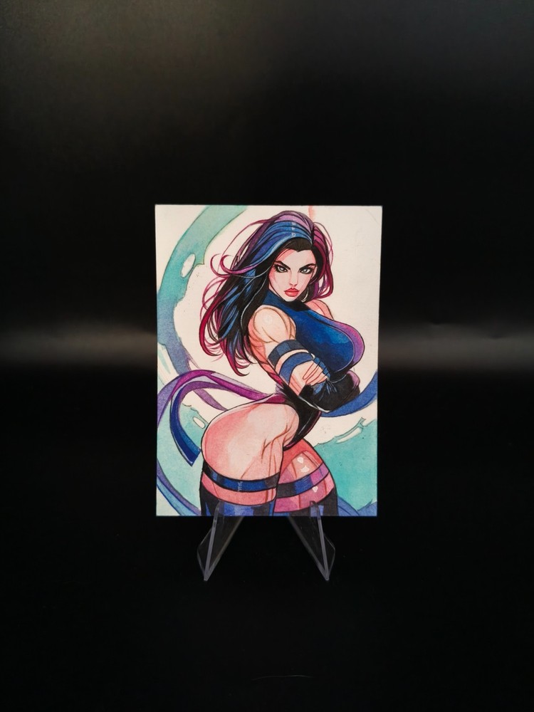 Collectibles Marvel Psylocke Hand drawn artist's signature Sketch Card 1/1