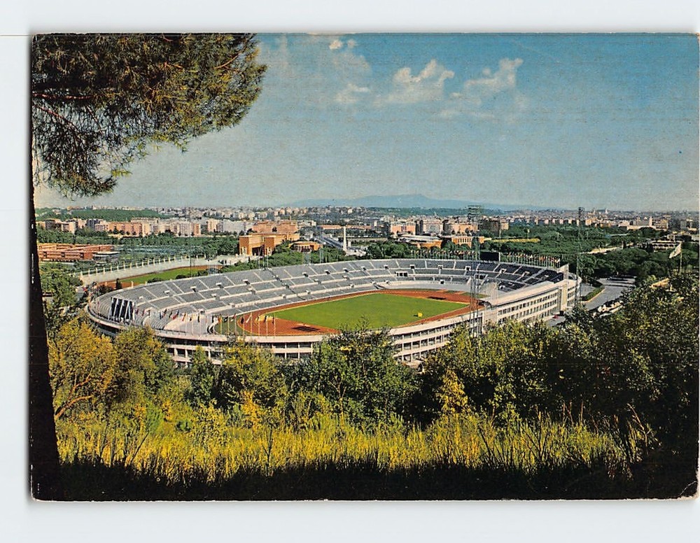 Postcard Olympic Stadium Rome Italy