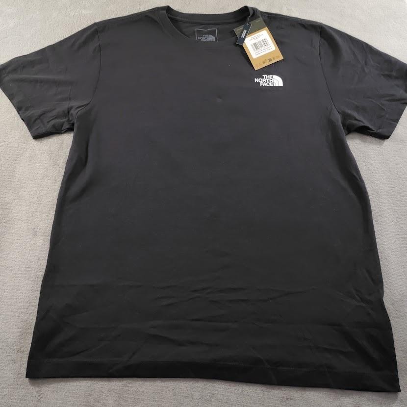 The North Face Evo Box Shirt Mens Large Black Camo Back Graphic Tee NWT Hole