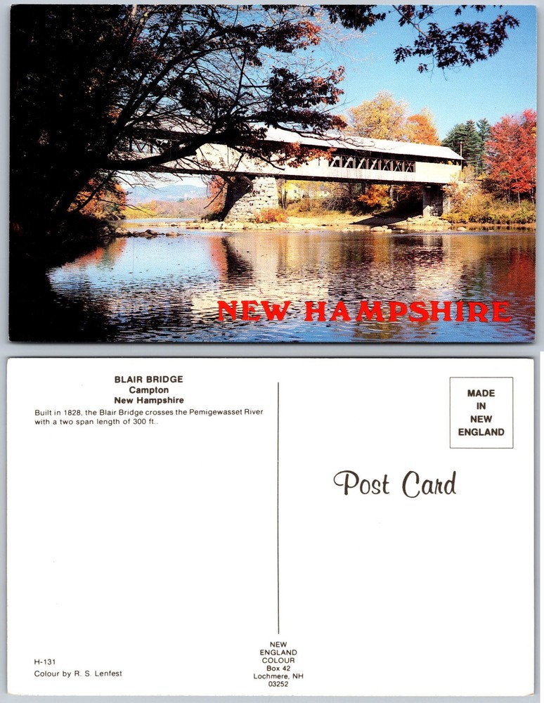 Blair Bridge Campton New Hampshire Postcard
