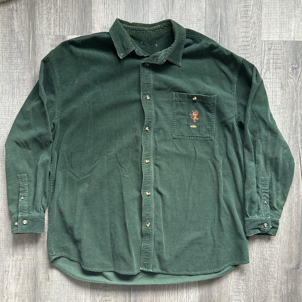 Vintage Disney Store Tigger Corduroy Shirt Men's XXL Winnie The Pooh 90s