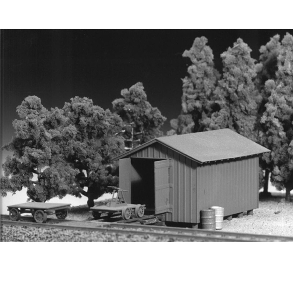NEW Tichy Train 7011 Handcar Shed w/Handcar&Trailer Kit HO Scale FREE US SHIP