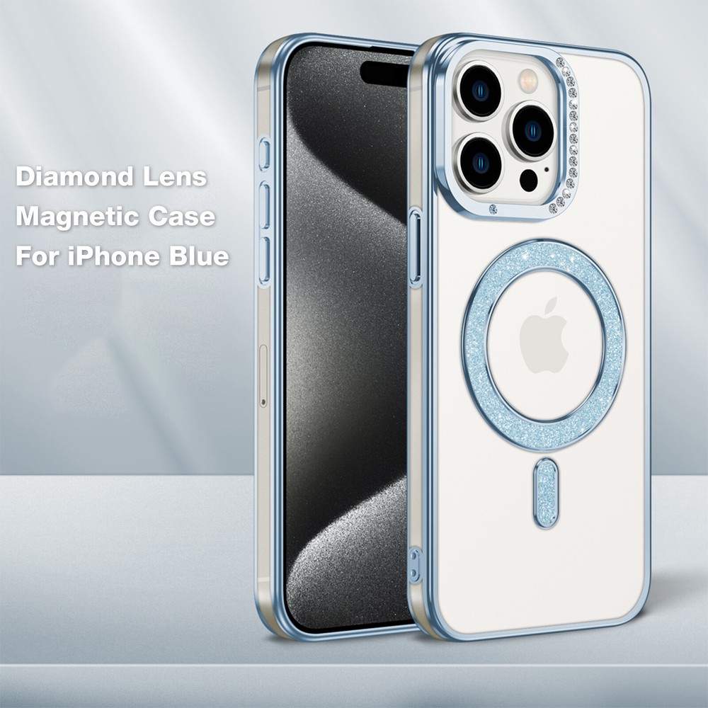 For iPhone 16 Pro Max 15 14 13 12 11 Sparkle Camera Lens Protection Clear Cover