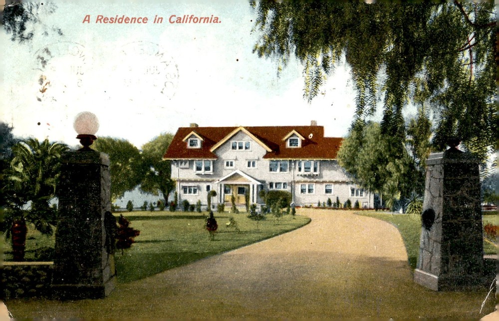 Residence in California, Los Angeles, 1900s Postcard