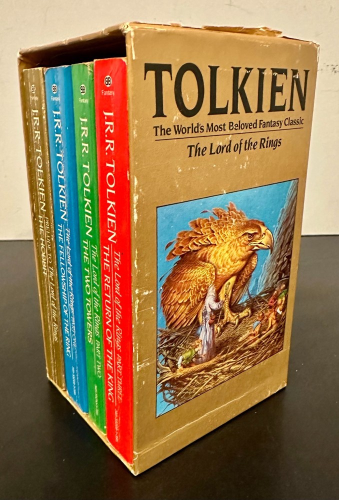 Vintage J.R.R. Tolkien Lord of the Rings & The Hobbit 4 Vol Paperback Box Set