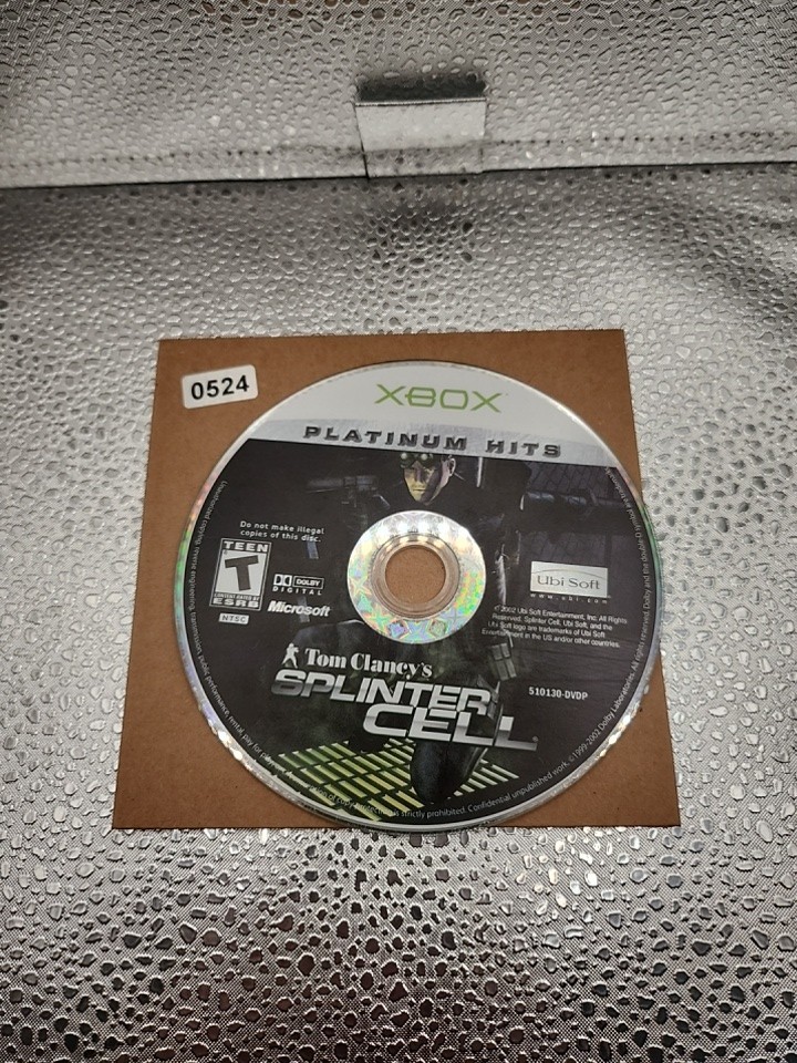 Tom Clancy's Splinter Cell Xbox Platinum Hits Disc Only*NO USPS TRACKING*
