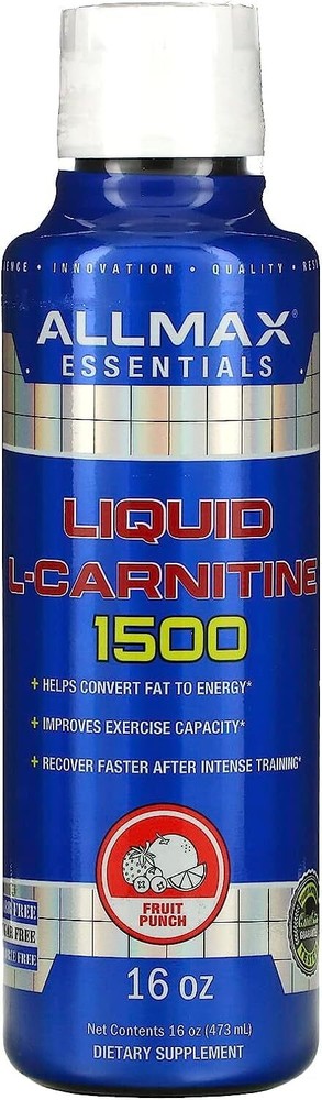 Liquid L-Carnitine 1500 + Vitamin B5, 16 oz / 473 ml (Fruit Punch)