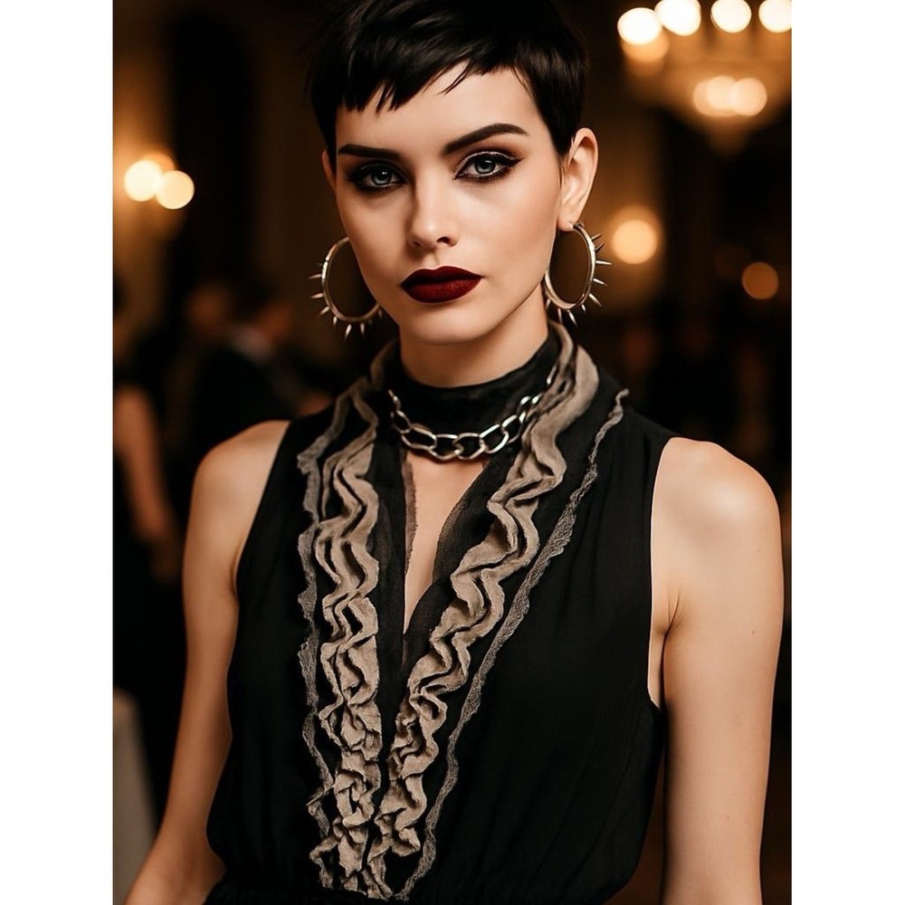 Robert Rodriguez + Neiman Marcus + Target Collab! Black lace & sheer top Sz S