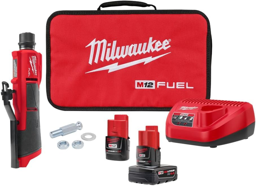 12V Fuel 2409-22 Tire Grinder Kit with 2 Batteries Charger & Bag