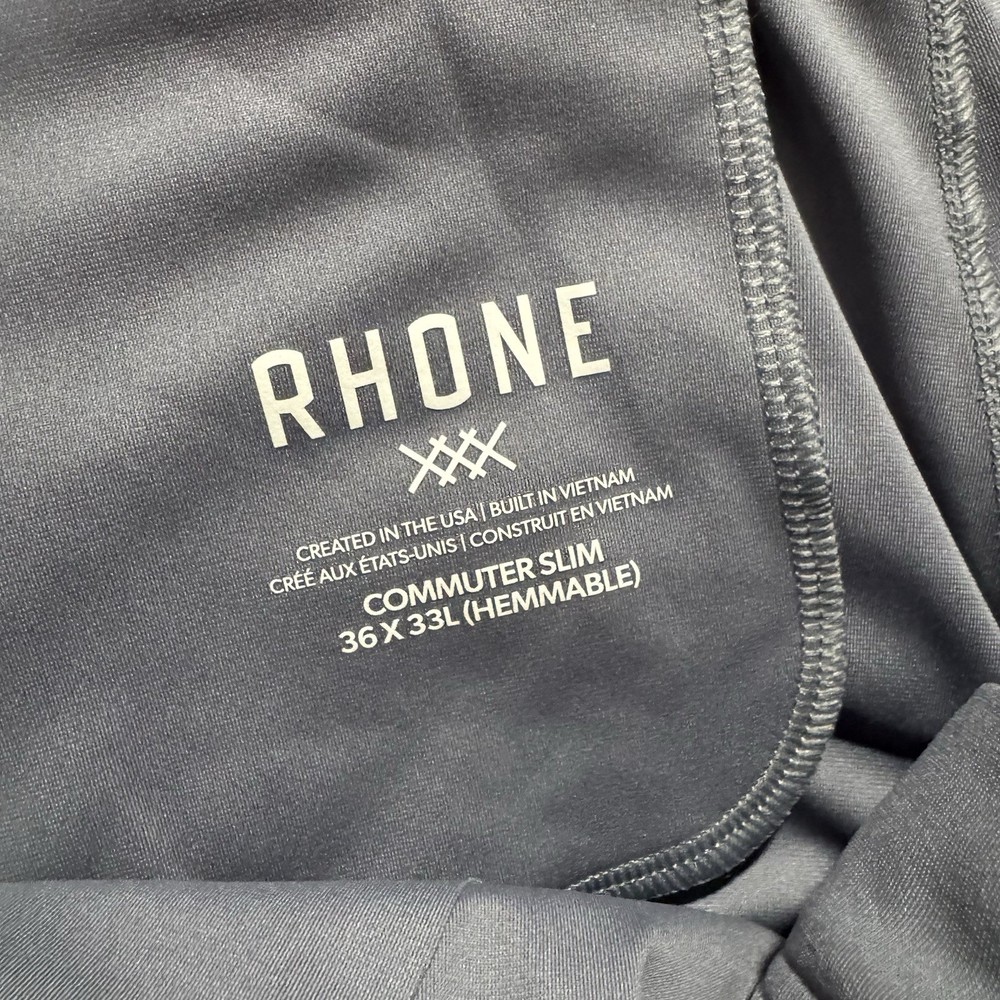 Rhone Pants Men 36x28 Gray Blue Commuter Chino Straight Trousers Stretch