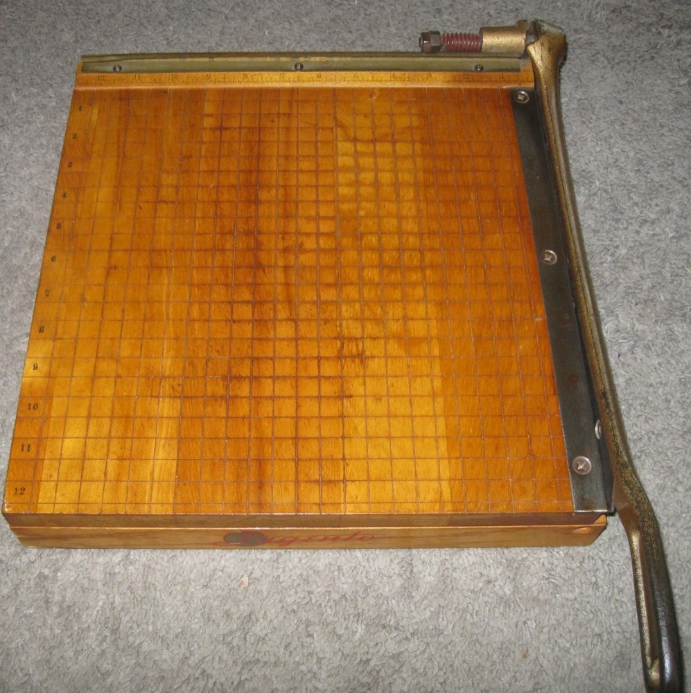 Vintage Ingento No. 4 Paper Cutter Guillotine Ideal School Supply Co. Chicago