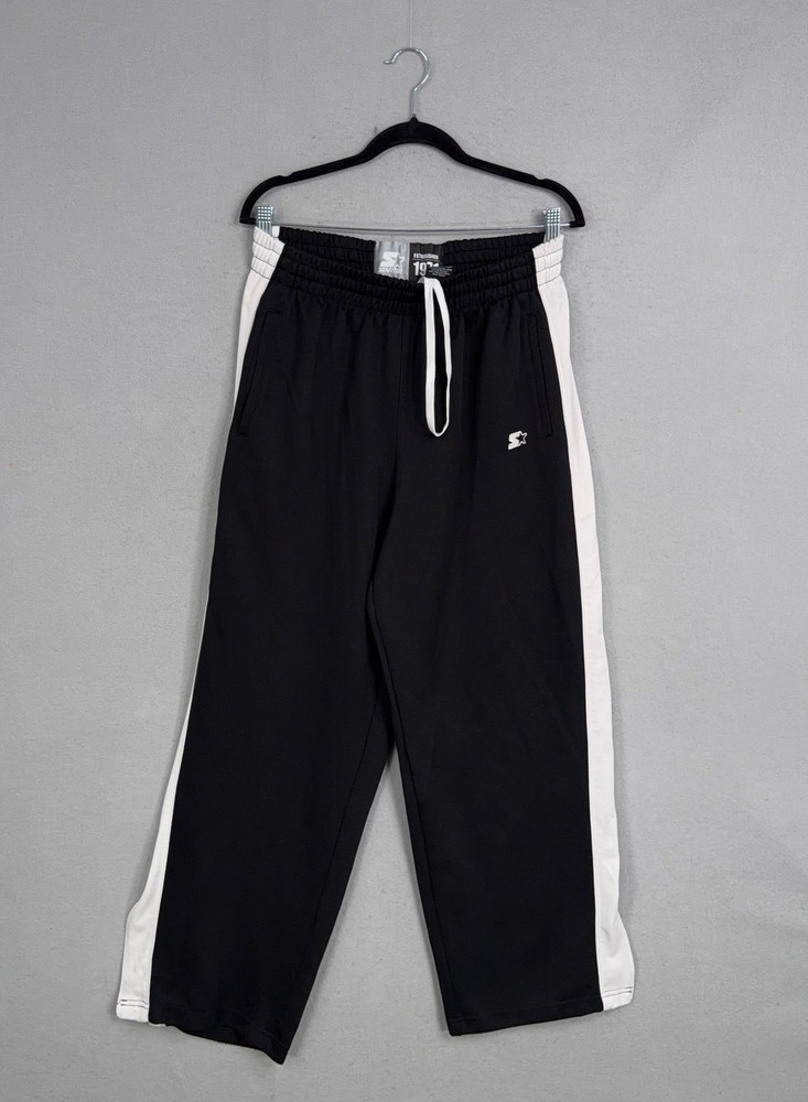 Starter Pants Mens Large Baggy Track Side Stripe Basketball Athletic Warm Up Y2K