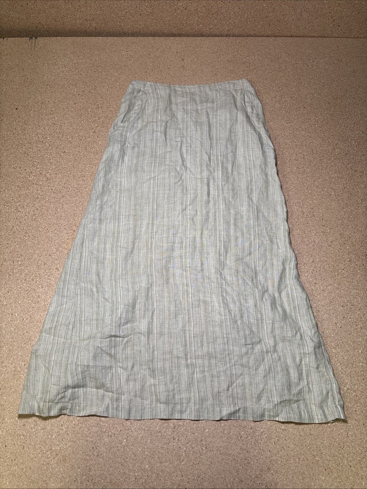 Vintage Patagonia Women's 4 Sage Green Hemp Maxi Skirt D1