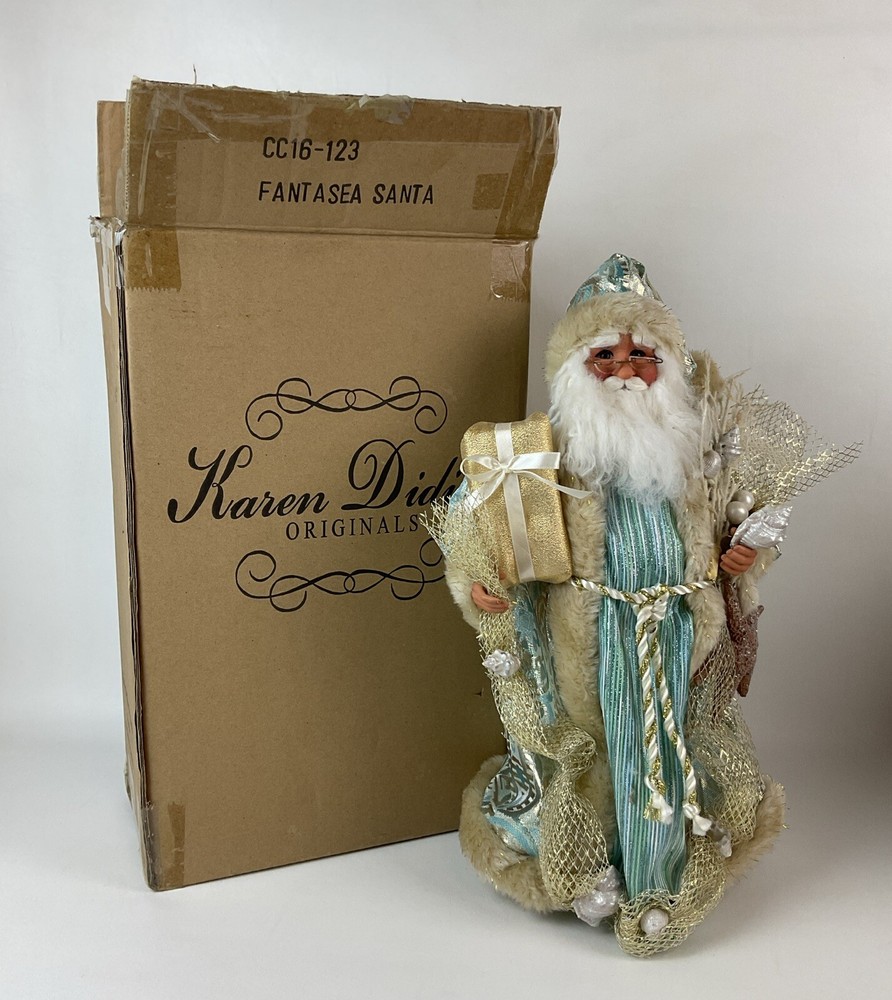 Karen Didion Original Collectible Fantasea Santa  Coastal Rare With Box
