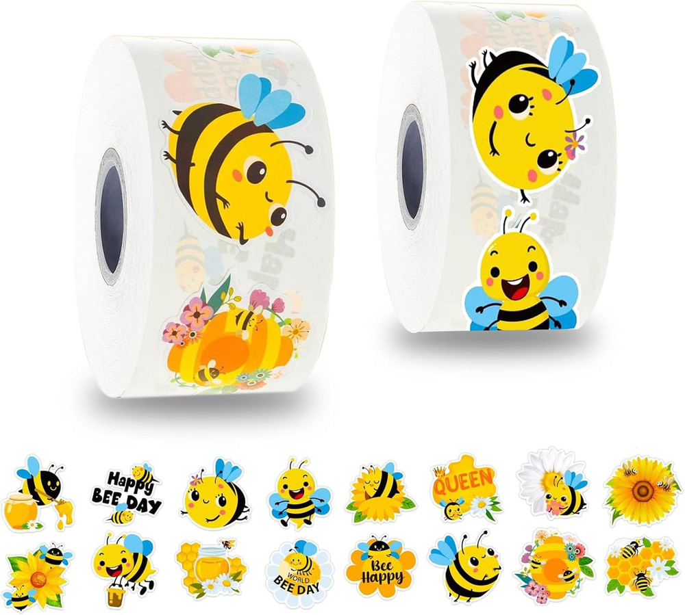 1000 Pcs Bumble Bee Stickers for Teachers Classroom Kids Motivational Stickers
