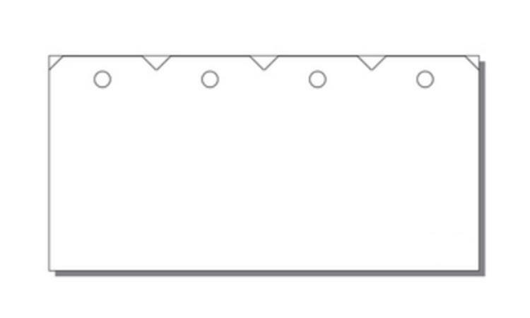4-Up Die-Cut Tags with Hole 2-1/8x4-1/4 on 8-1/2x4-1/4 White Sheets 250-Pack
