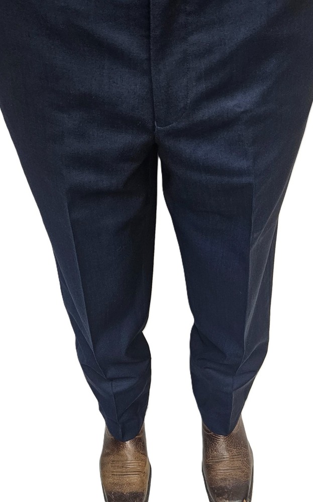 Mens 36 Waist 31 Inseam Navy Blue Lightweight Flat Front Dress Pant  Adjustable
