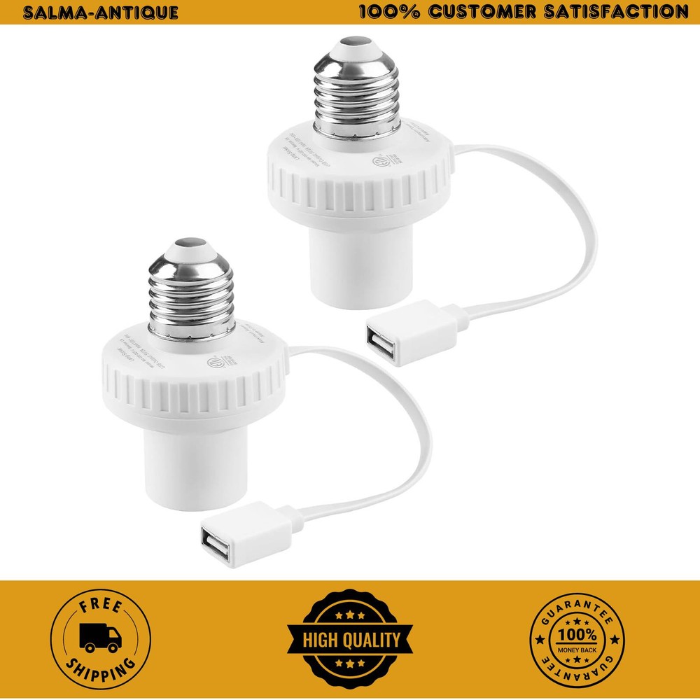 2 Pack Lamp Socket Power Adapter for Wyze Cam V3/V4/V3 Pro/Og,Wyze Cam Pan V3, E