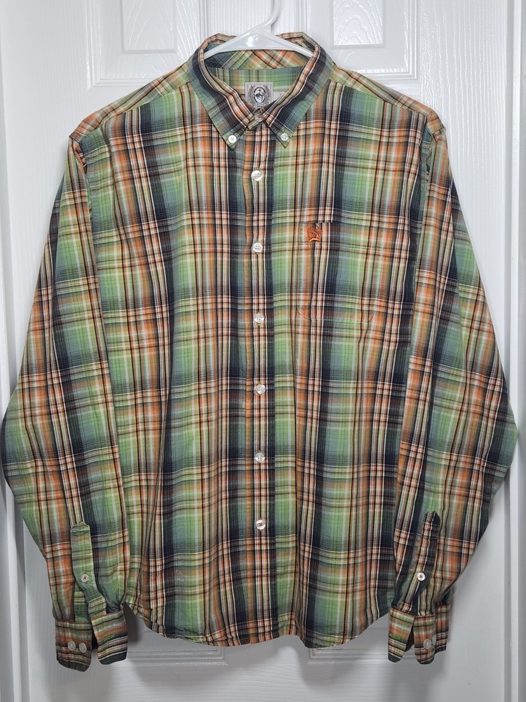 Cinch Shirt Boys 2XL (16-18) Multicolor Plaid Long Sleeve Button Up Cotton Youth