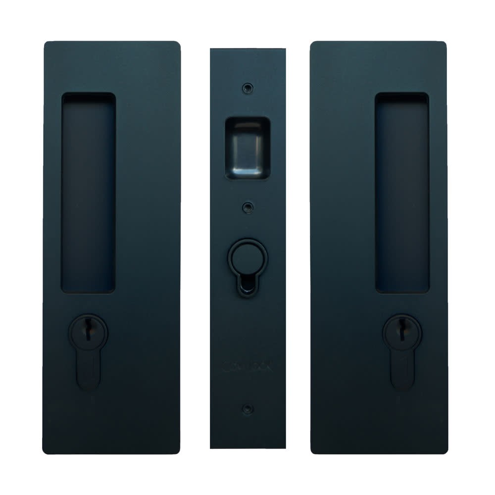 Cavilock CL400C-DC-34 Black Magnetic Latching Double Cylinder Pocket Lock