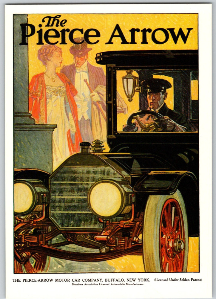 Pierce Arrow 1909 J. C. Leyendecker Auto Ad Leyendecker Unposted 1987 Postcard