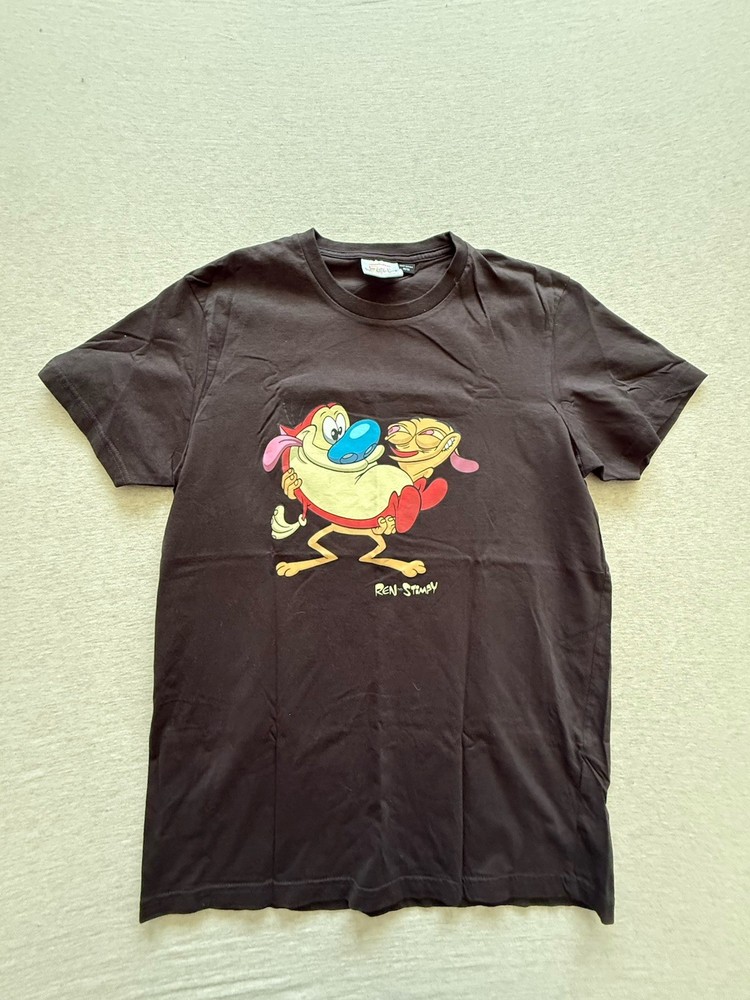 REN & Stimpy Youth Black Tshirt Size Medium