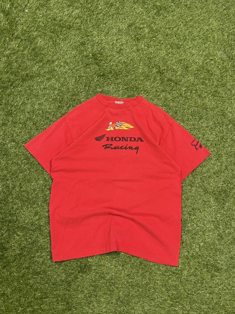 Vintage y2k FOX Honda Racing Roadrunner Red T-Shirt M