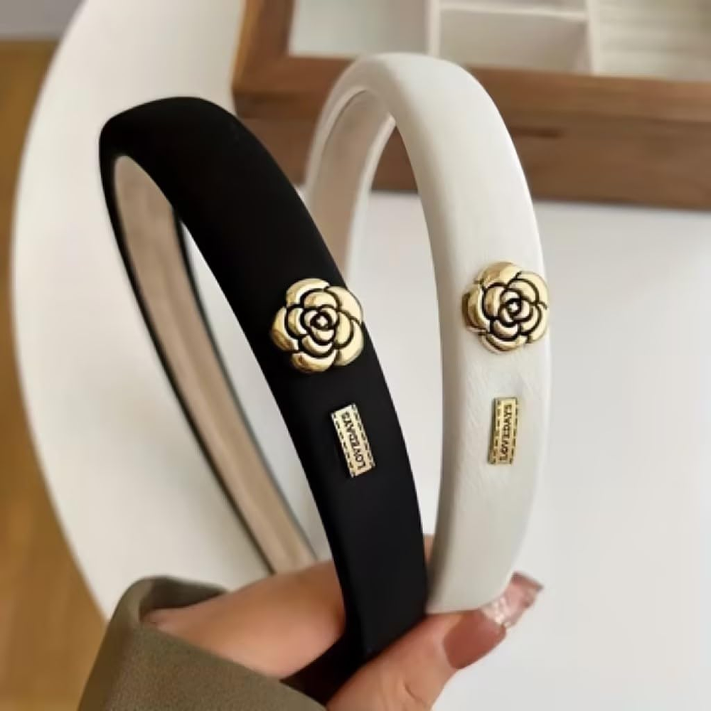 2 Pcs Padded Headbands for Women Fashion Flower Decor Head Bands for Women’S Hai