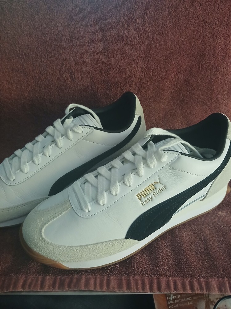 Puma Easy Rider Mix Lace Up  Womens White Sneakers Casual Shoes 40077201 6.5