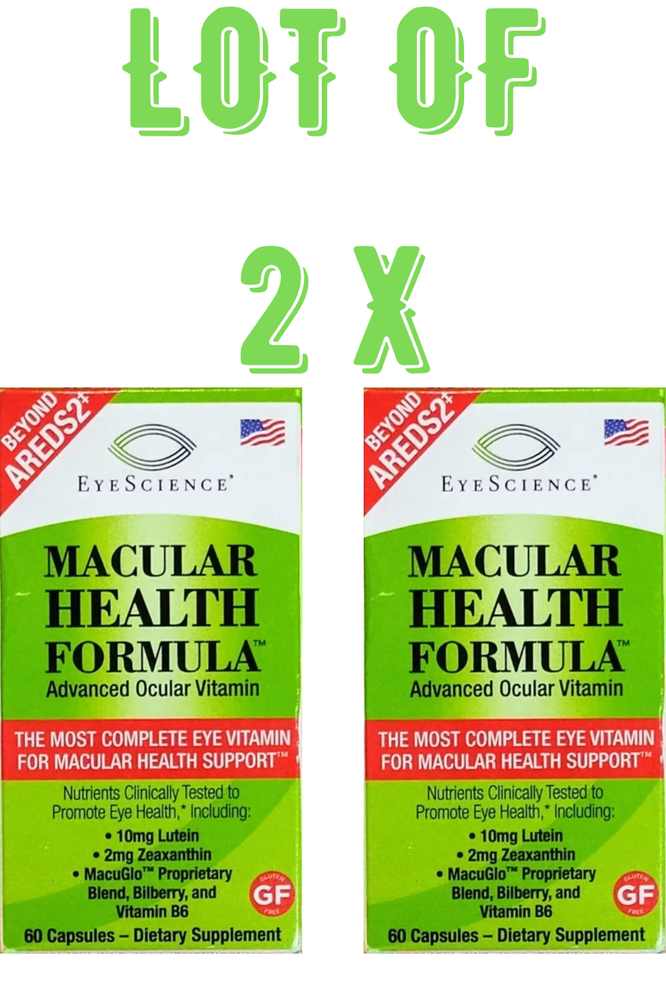 2 X EyeScience MACULAR HEALTH FORMULA Beyond AREDS2 Ocular 60 Capsules EXP 03/25