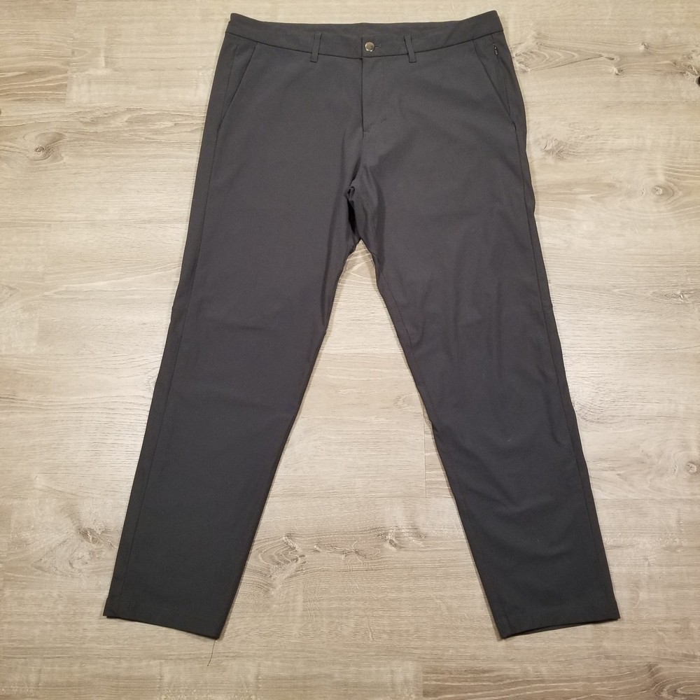 Lululemon Dark Gray Commission Slim Fit Warpstreme Pants Mens 36x29 Performance