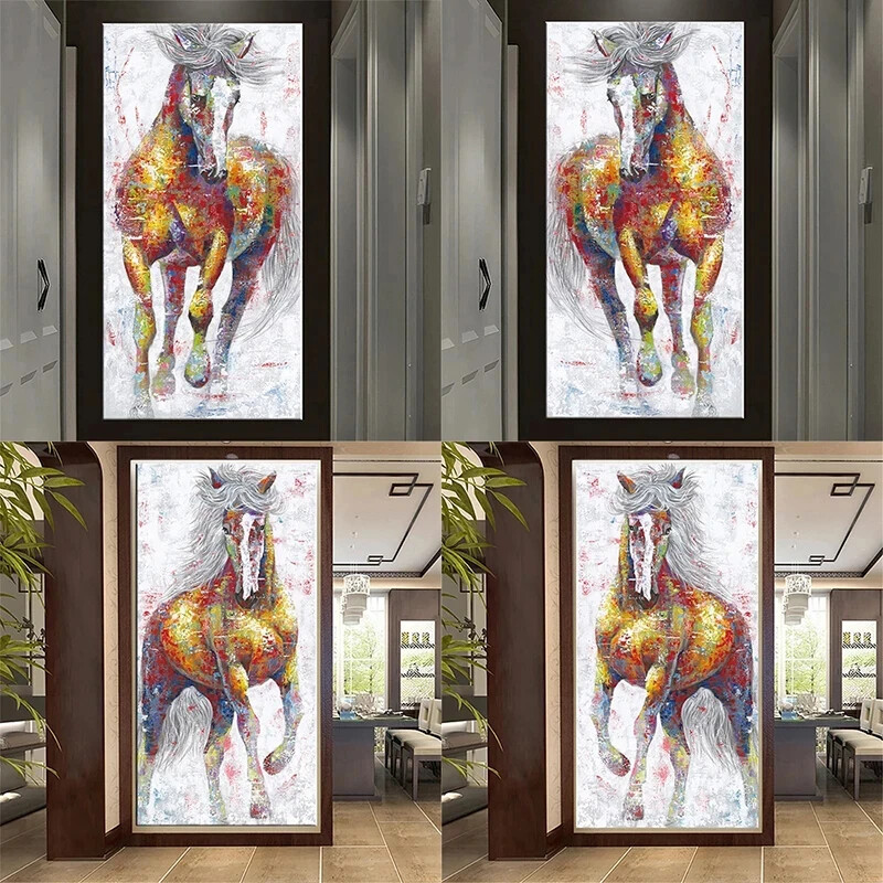 Graffiti Galloping Horses Poster Prints Wall Art Home Decor