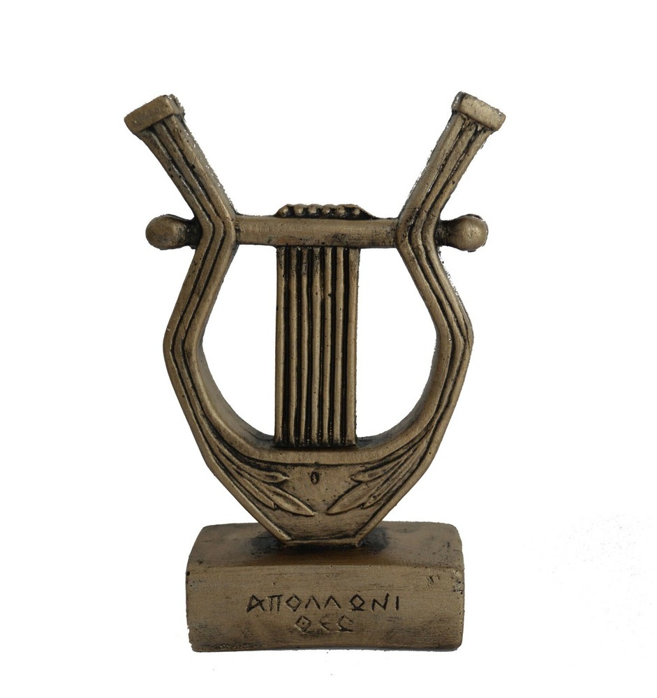 Apollo lyre artifact sculpture Bronze effect
