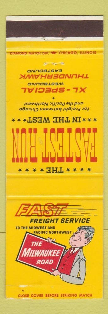 Matchbook Cover - Milwaukee Road Railroad