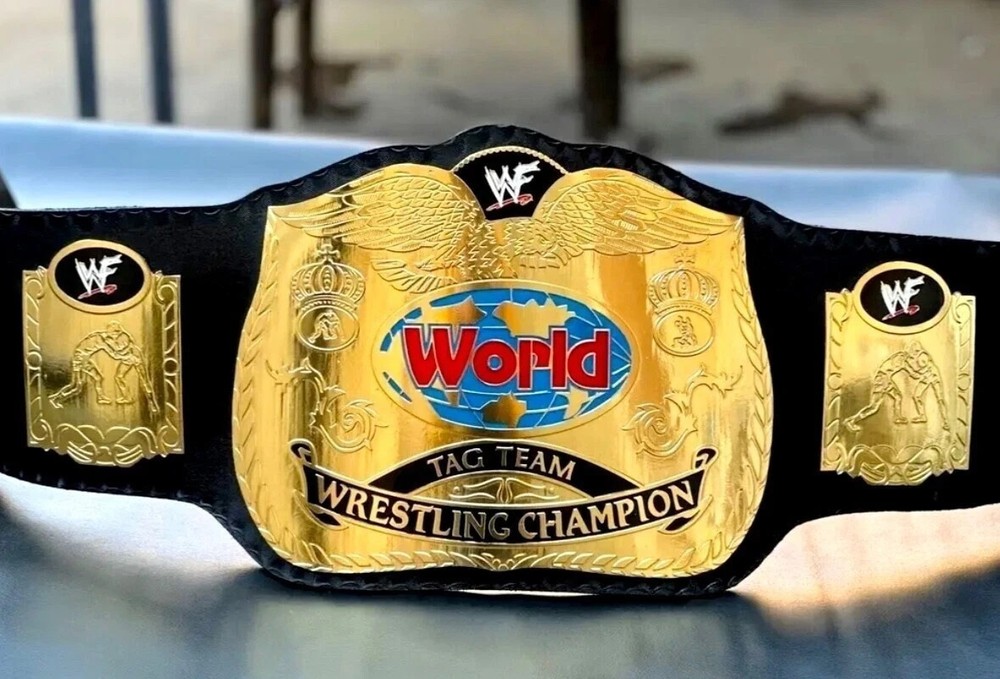 World Tag Team Wrestling Championship Replica Title Belt Adult Size 2MM Brass