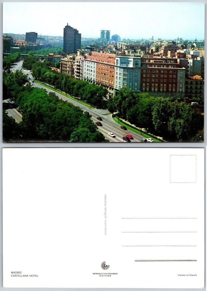 Continental Castellana Hotel Madrid Postcard