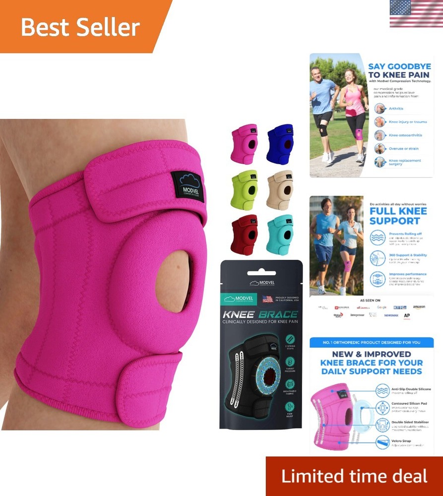 Knee Brace with Neoprene Support and Gel Pads for Meniscus Tear Relief – Adjustable Fit