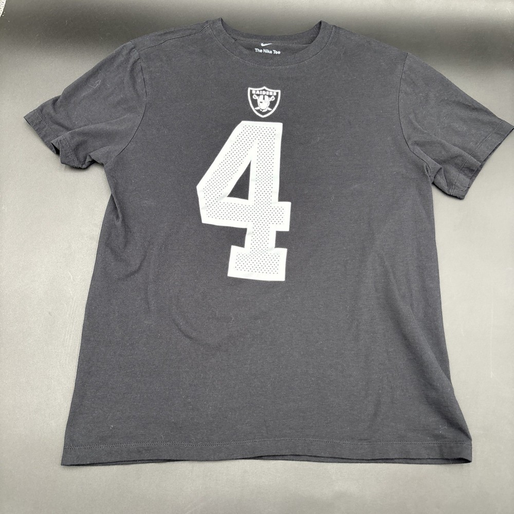 Oakland Raiders Derek Carr #4 NFL Team Apparel T-Shirt Men's M Football Black