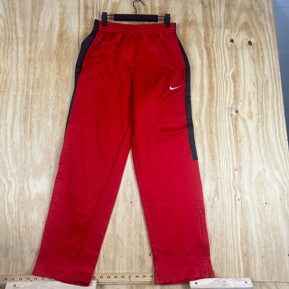 VTG Nike Swoosh Dri-Fit Athletic Training Running Activewear Red Pants Women M